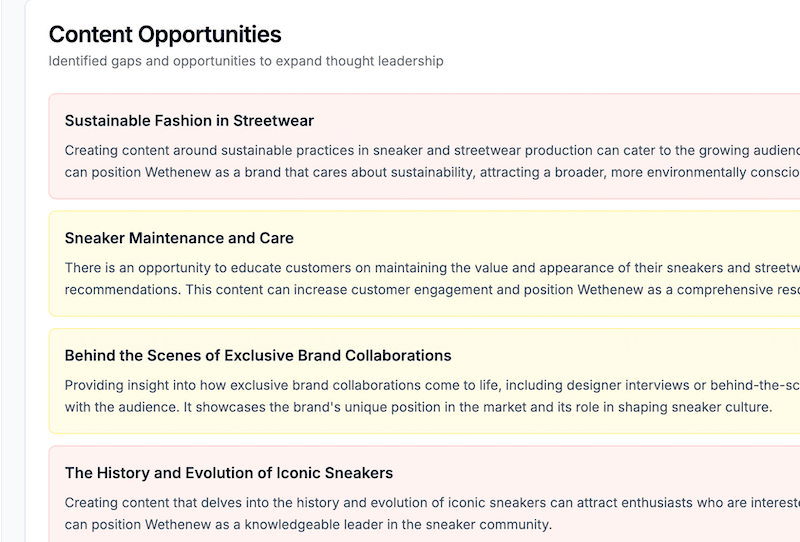 Analytics & Insights Actionnables - Des données qui mènent à l'action - Capture d'écran de l'interface